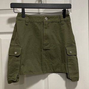Green Cargo Skirt
